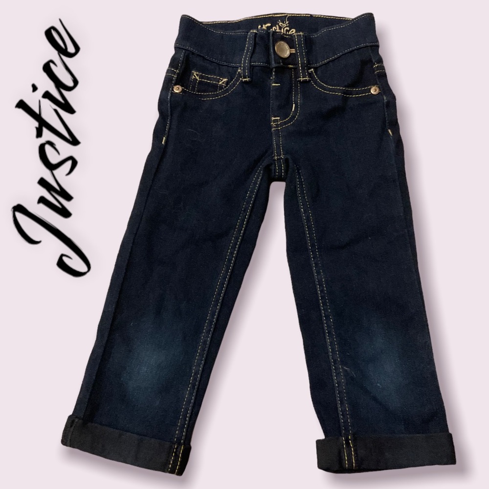 Like New Justice denim Jeans Size 6 Dark Wash